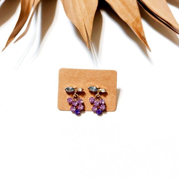 Grape stud earrings #850 - Picture 2 of 4